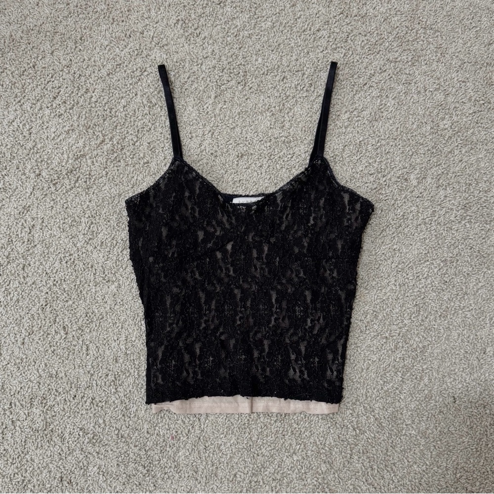 Vintage Black Lace Tank Top!
